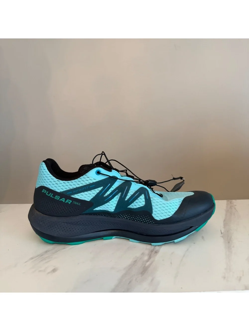 Salomon Pulsar Trail Running Shoes - Men's Size 10 (EUR 44) Light Blue Dark Navy